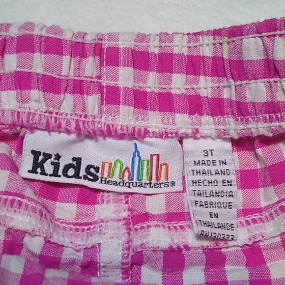 Cute 🥰 Pink Plaid Girls 3T Shorts Outfit - Picture 7 of 8